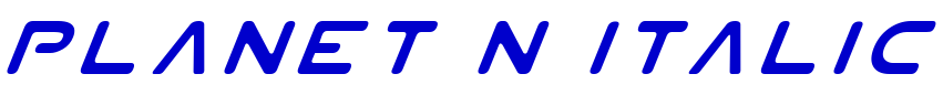 Planet N Italic шрифт